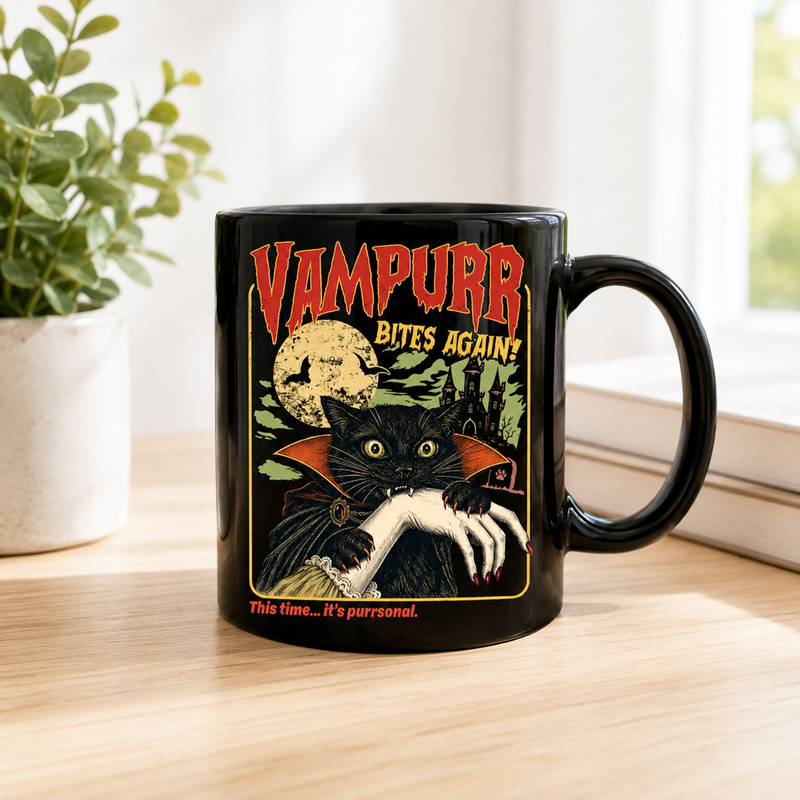 Vampurr Bites Again - Vintage Horror Poster Mug