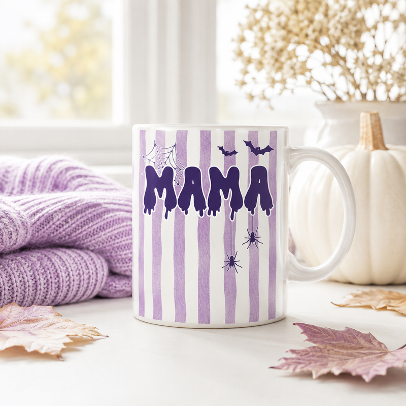 MAMA in Violet - Drip Letters, Webs and Quiet Suspension