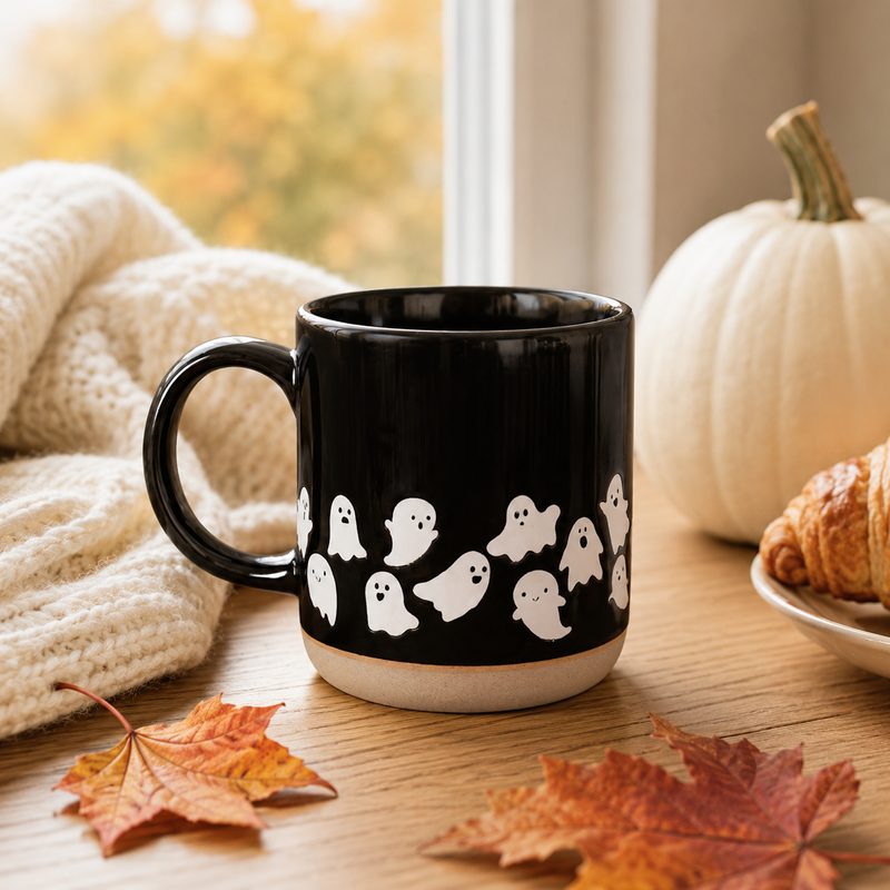 Quiet Haunting - Small Ghosts in a Dark Field Mug
