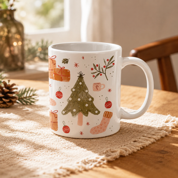 Quiet Christmas - A Hand-Painted Study in Warm Holiday Motifs - lifestyle