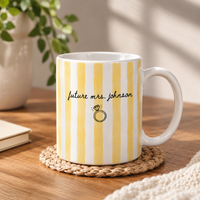 Future Mrs. Johnson - Sunny Stripe Engagement Mug