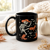 Midnight Two-Step - Dancing Cowboy Skeleton Halloween Mug