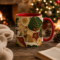 Quilted Christmas - Patchwork Holiday Motif Mug