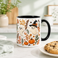 Two Little Ghosts - Cozy Autumn Halloween Mug