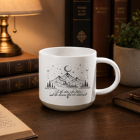 To The Stars Who Listen - Celestial Mountain Line Art Mug