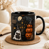 Spells and Moonlight - Haunted House Halloween Mug