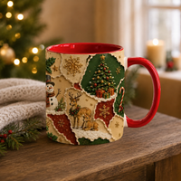 Quilted Christmas - Patchwork Holiday Motif Mug
