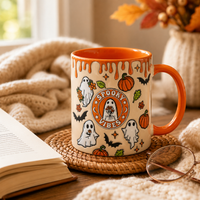 Spooky Vibes - Ghost Sticker Sheet Halloween Mug
