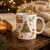 Quiet Christmas - A Hand-Painted Study in Warm Holiday Motifs