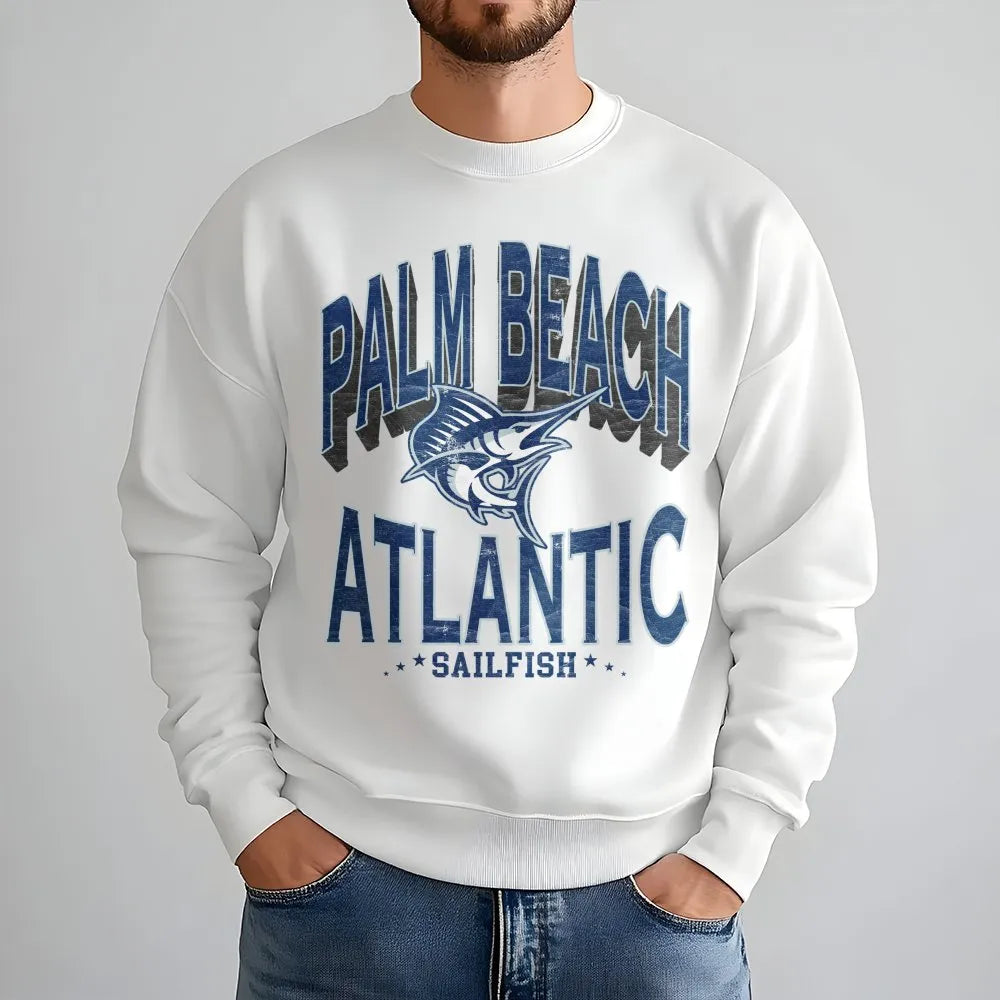 Palm Beach Atlantic Sailfish Sweatshirt | Distressed University Mascot Graphic | Premium Cotton Blend | Gift for Students Alu