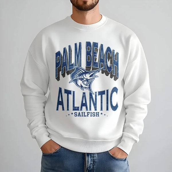 Palm Beach Atlantic Sailfish Sweatshirt | Distressed University Mascot Graphic | Premium Cotton Blend | Gift for Students Alu