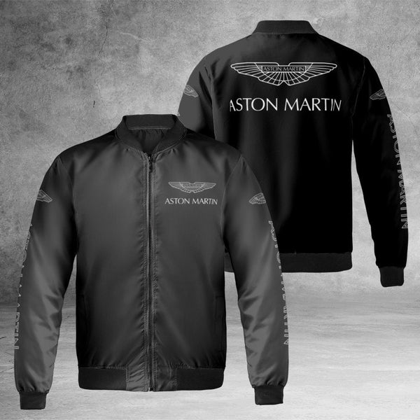 Luxury Car Bomber Jacket | Automotive Winged Logo Graphic | Premium Nylon Outerwear | Gift For British Car Enthusiasts