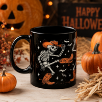 Midnight Two-Step - Dancing Cowboy Skeleton Halloween Mug