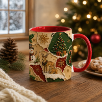 Quilted Christmas - Patchwork Holiday Motif Mug
