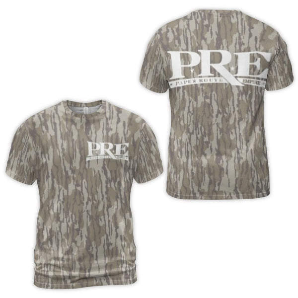 PRE Paper Route Empire T-Shirt | Camo Graphic Print Tee | Premium Polyester Spandex | Streetwear Gift for Fans