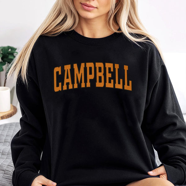 Campbell University Sweatshirt | Vintage Collegiate Font Crewneck | Soft Cotton Blend Premium Pullover