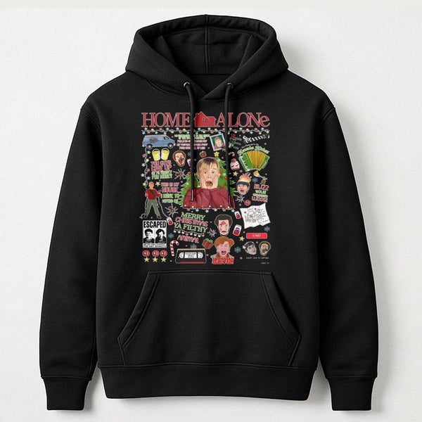 Retro 90s Christmas Movie Hoodie | Iconic Holiday Film Graphic Print | Premium Cotton Blend Sweatshirt | Funny Gift For Film 