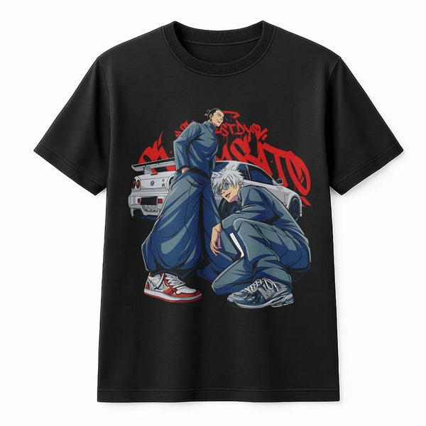 Jujutsu Kaisen Anime T-Shirt | Gojo Satoru and Geto Suguru Urban Graphic Design | Premium Cotton Soft Tee | Birthday Gift for