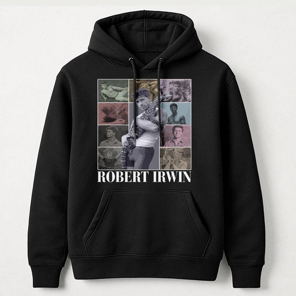 Robert Irwin Vintage 90s Bootleg Hoodie | Wildlife Warrior Graphic Sweatshirt | Premium Cotton Blend | Fan Gift Apparel for M