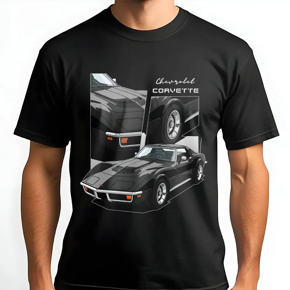 Chevrolet Corvette C3 T-Shirt | Classic Stingray Muscle Car Graphic Art | Premium 100% Cotton Tee | Gift for Car Enthusiast &