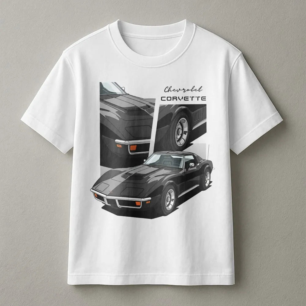 Chevrolet Corvette C3 T-Shirt | Classic Stingray Muscle Car Graphic Art | Premium 100% Cotton Tee | Gift for Car Enthusiast &