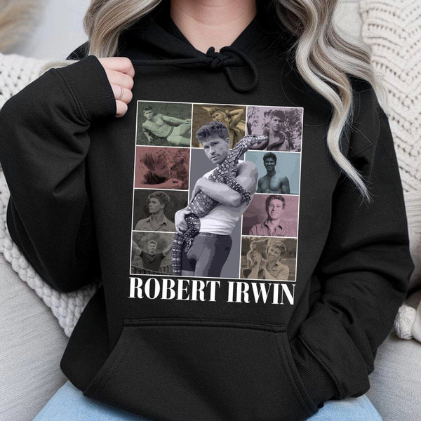 Robert Irwin Vintage 90s Bootleg Hoodie | Wildlife Warrior Graphic Sweatshirt | Premium Cotton Blend | Fan Gift Apparel for M