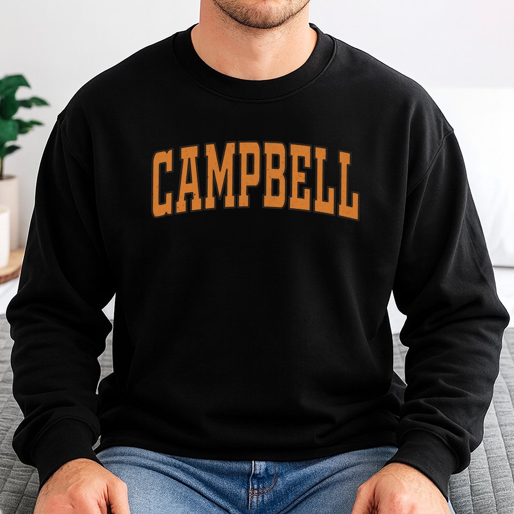 Campbell University Sweatshirt | Vintage Collegiate Font Crewneck | Soft Cotton Blend Premium Pullover