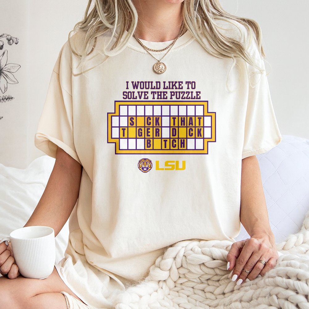 LSU Football Fan T-Shirt | Funny Word Puzzle Graphic Tee | Premium Cotton Unisex Apparel | Gift for Tigers Fans and College T
