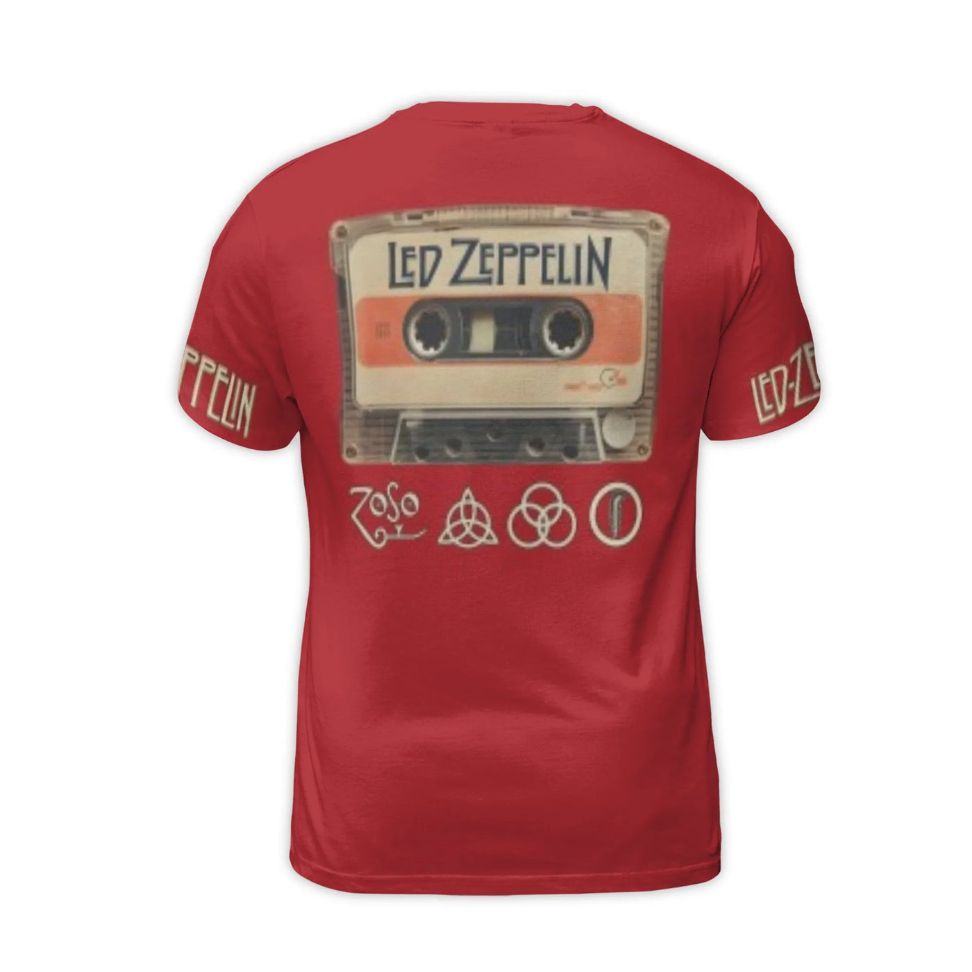 Led Zeppelin Rock Band Graphic Tee | Retro Cassette Tape Design | Premium Soft Jersey 3D Print | Music Lover Gift for Men and
