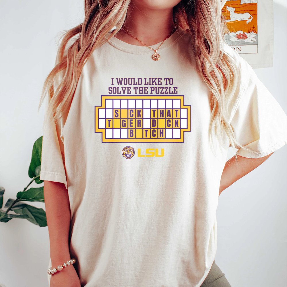 LSU Football Fan T-Shirt | Funny Word Puzzle Graphic Tee | Premium Cotton Unisex Apparel | Gift for Tigers Fans and College T