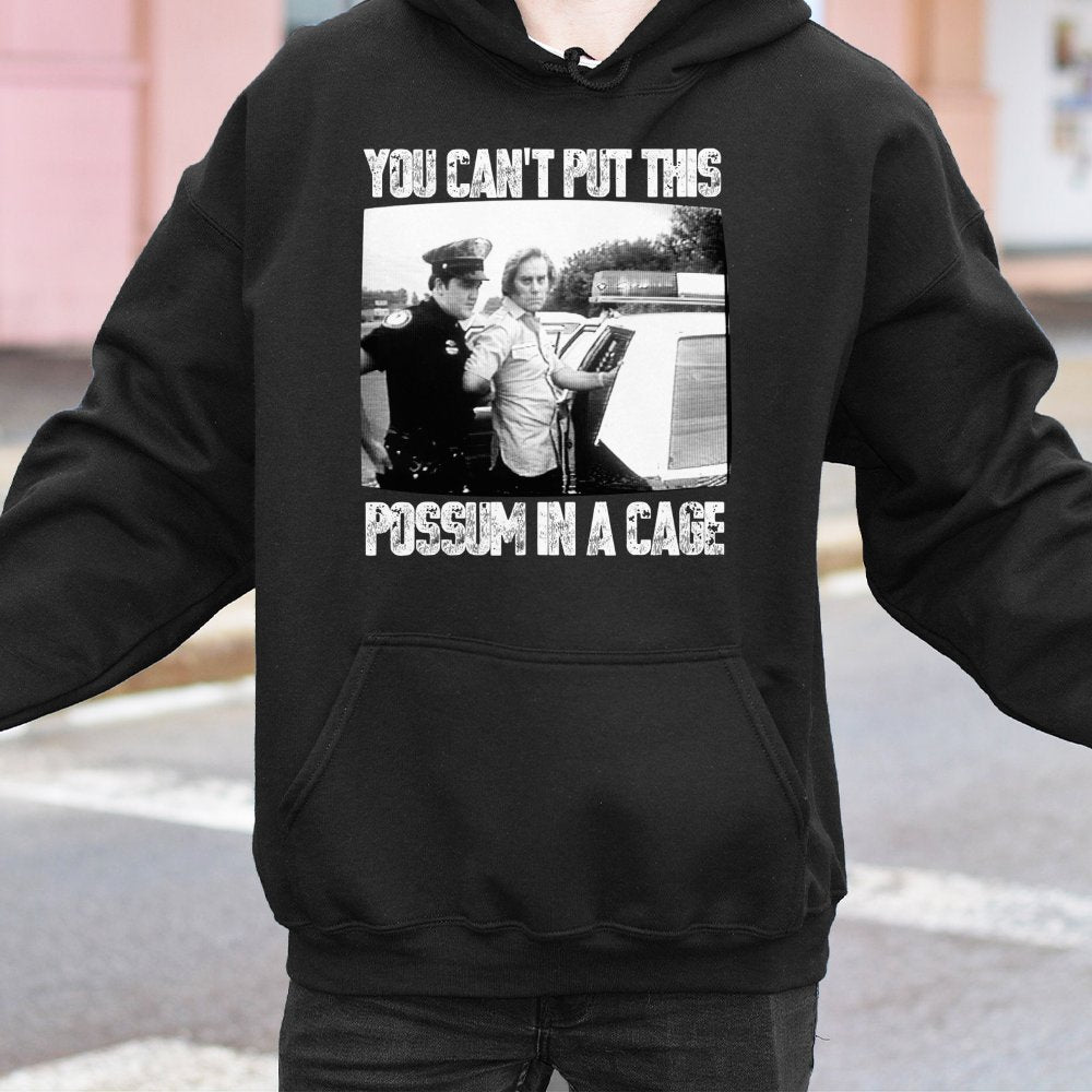 George Jones Possum Hoodie | Vintage Arrest Mugshot Graphic | Premium Cotton Blend Pullover | Outlaw Country Music Fan Gift