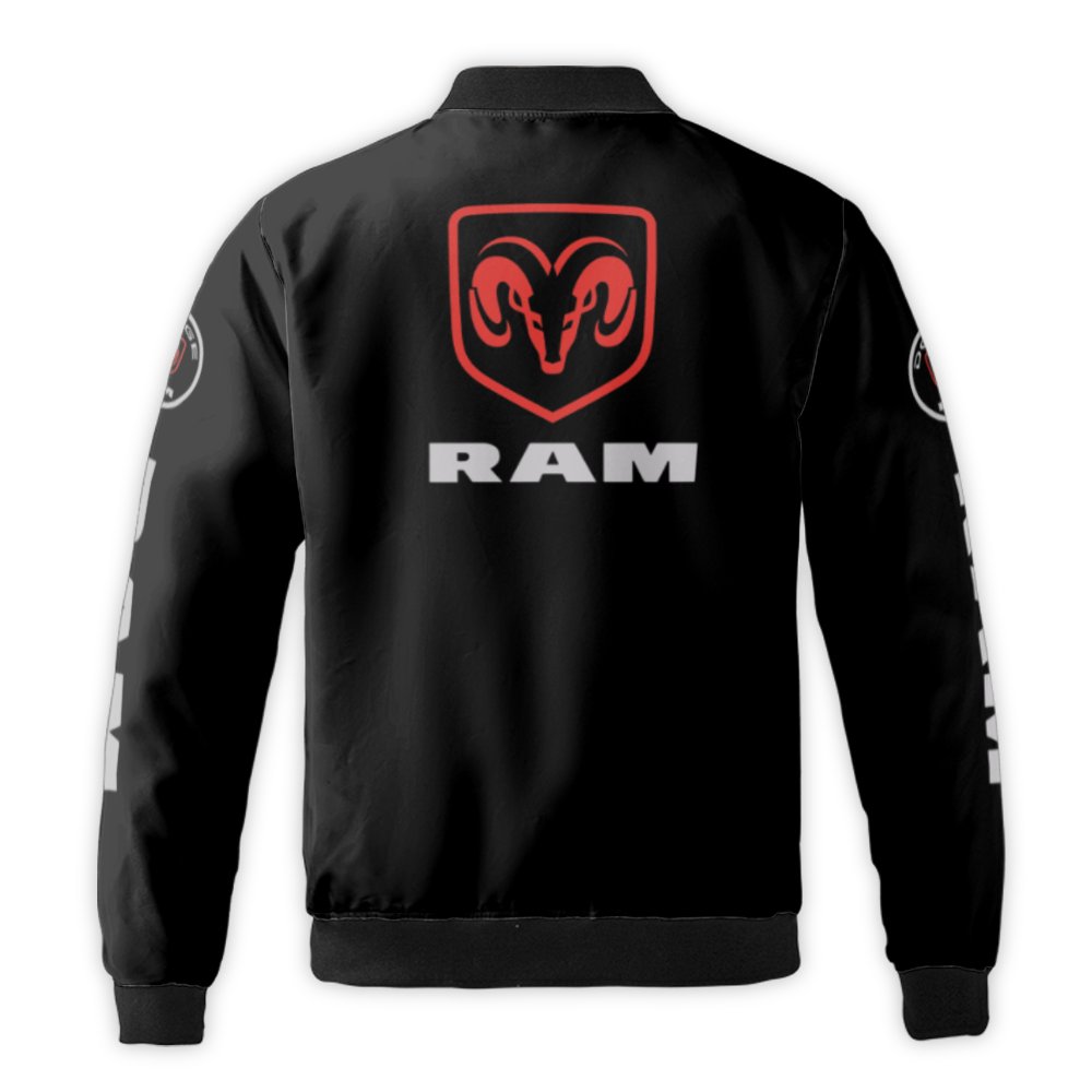 Ram Trucks Logo Bomber Jacket | Heavy Duty Pickup Truck Graphic | Durable Nylon Outer Shell | Premium Gift for Truck Enthusia