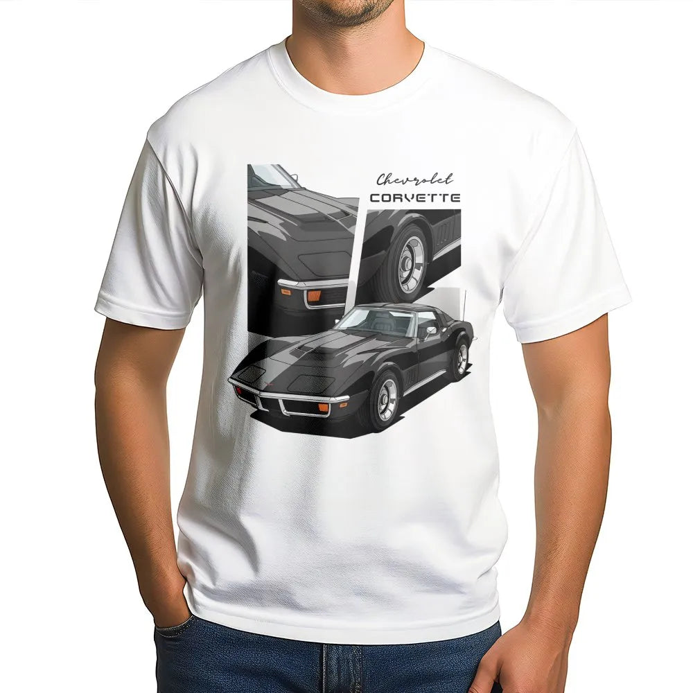 Chevrolet Corvette C3 T-Shirt | Classic Stingray Muscle Car Graphic Art | Premium 100% Cotton Tee | Gift for Car Enthusiast &