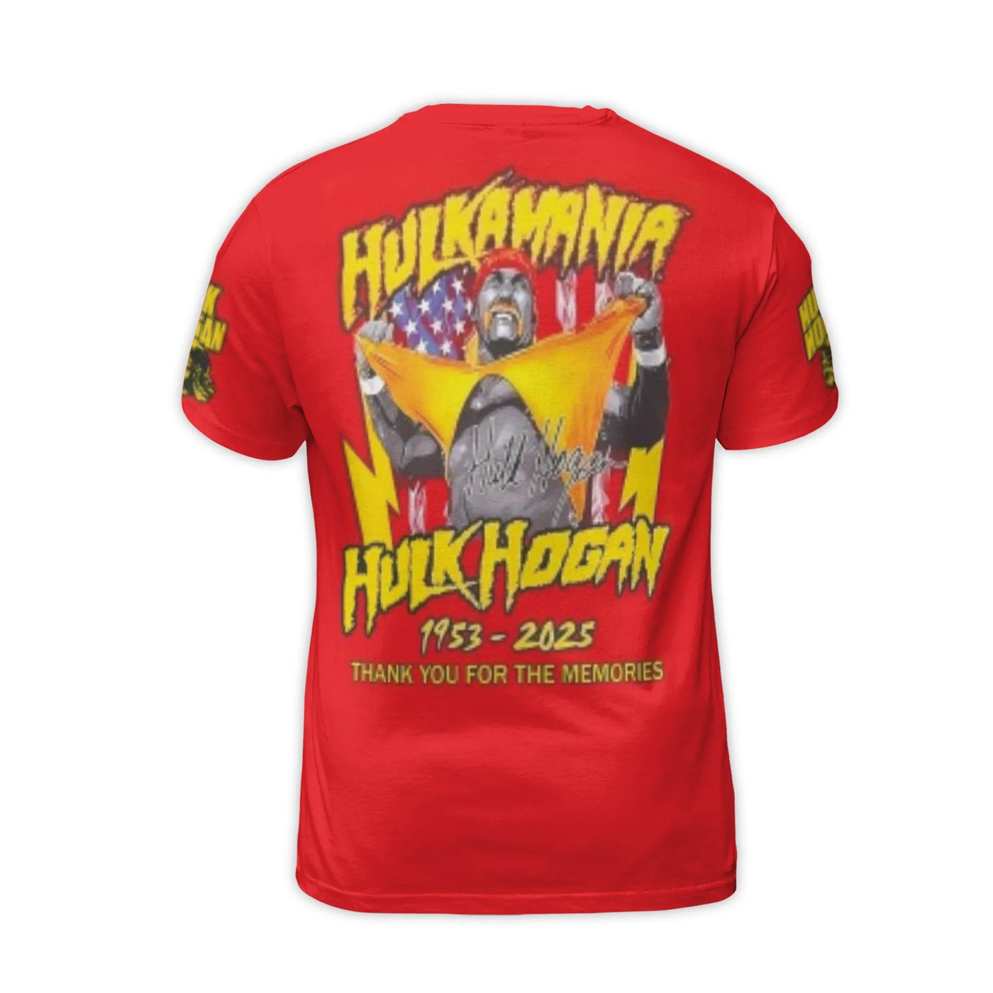 Hulkamania Wrestling 3D T-Shirt | Retro Graphic Commemorative Tee | Premium Polyester Blend | Gift for Wrestling Fans & Colle