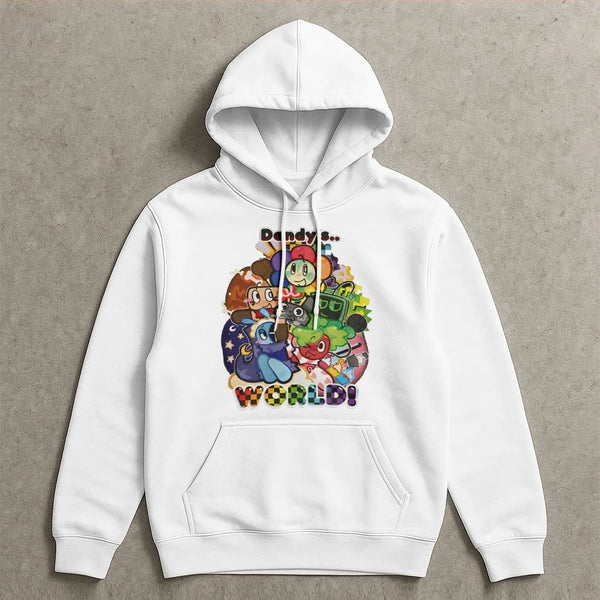 Dandy's World Gaming Hoodie | Colorful Cartoon Character Art | Premium Cotton Blend | Gamer Gift for Fans