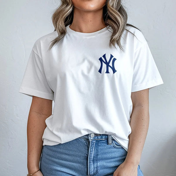 NY Logo T-Shirt | Minimalist Baseball Inspired Graphic | Premium Soft Cotton Tee | Unisex Sport Style Gift for Fans