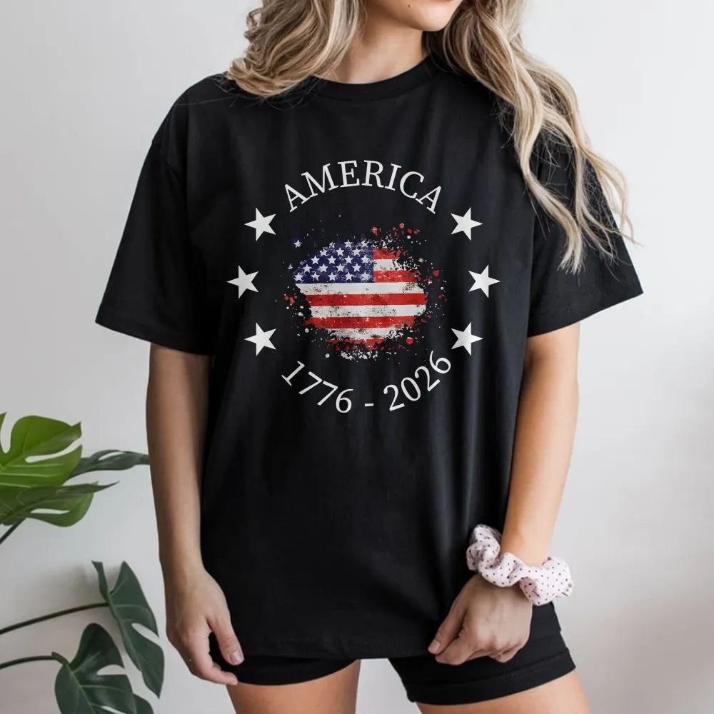 America 250th Anniversary Sweatshirt | Vintage 1776-2026 USA Flag | Soft Cotton Blend | Collector's Patriotic 4th of July Gif