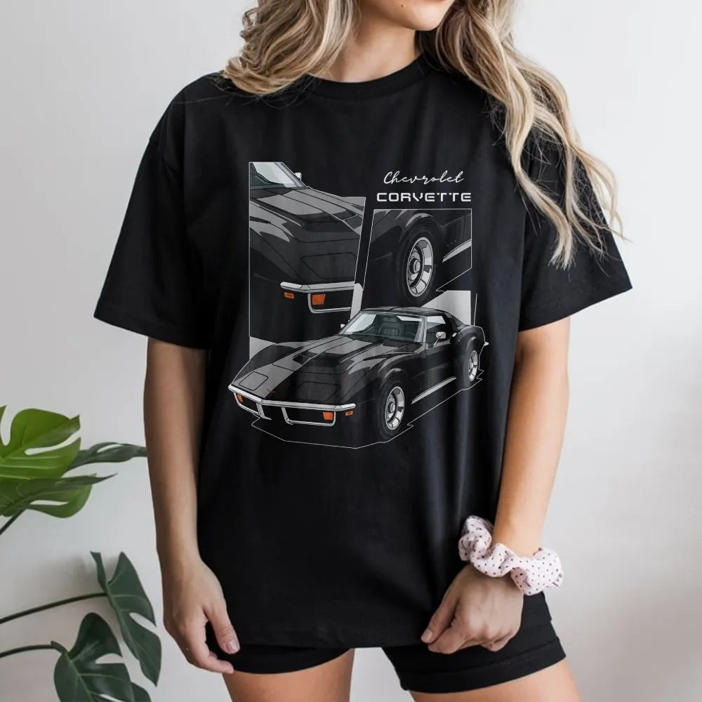 Chevrolet Corvette C3 T-Shirt | Classic Stingray Muscle Car Graphic Art | Premium 100% Cotton Tee | Gift for Car Enthusiast &