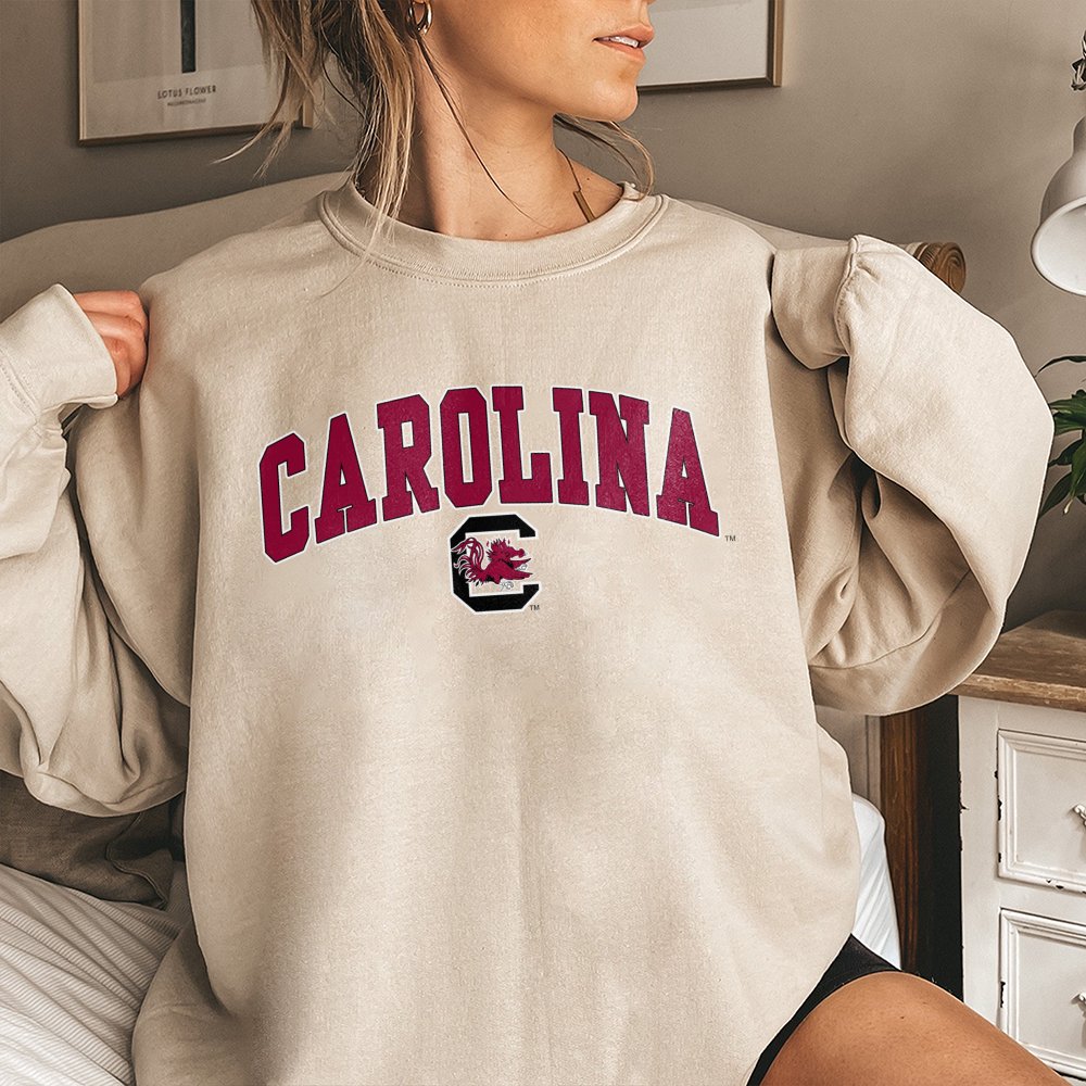University of South Carolina Gamecocks Sweatshirt | Vintage Arch Graphic Crewneck | Premium Cotton Blend | Gift for Students 