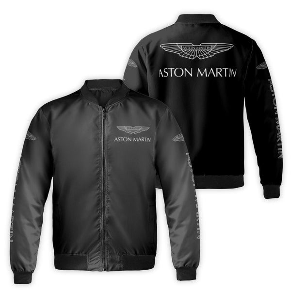 Luxury Car Bomber Jacket | Automotive Winged Logo Graphic | Premium Nylon Outerwear | Gift For British Car Enthusiasts