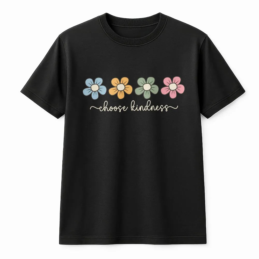 Choose Kindness Sweatshirt | Retro Floral Graphic Pullover | Soft Cotton Blend | Inspirational Teacher Appreciation Gift
