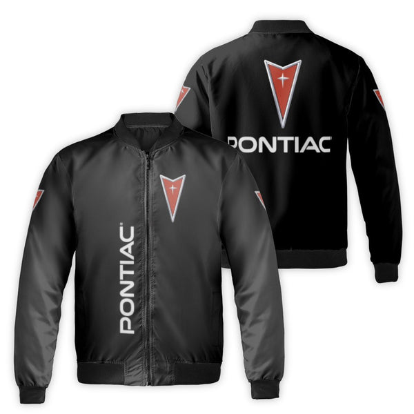 Pontiac Bomber Jacket | Classic Car Logo Emblem Design | Durable Nylon & Quilted Lining | Premium Gift for Automotive Enthusi