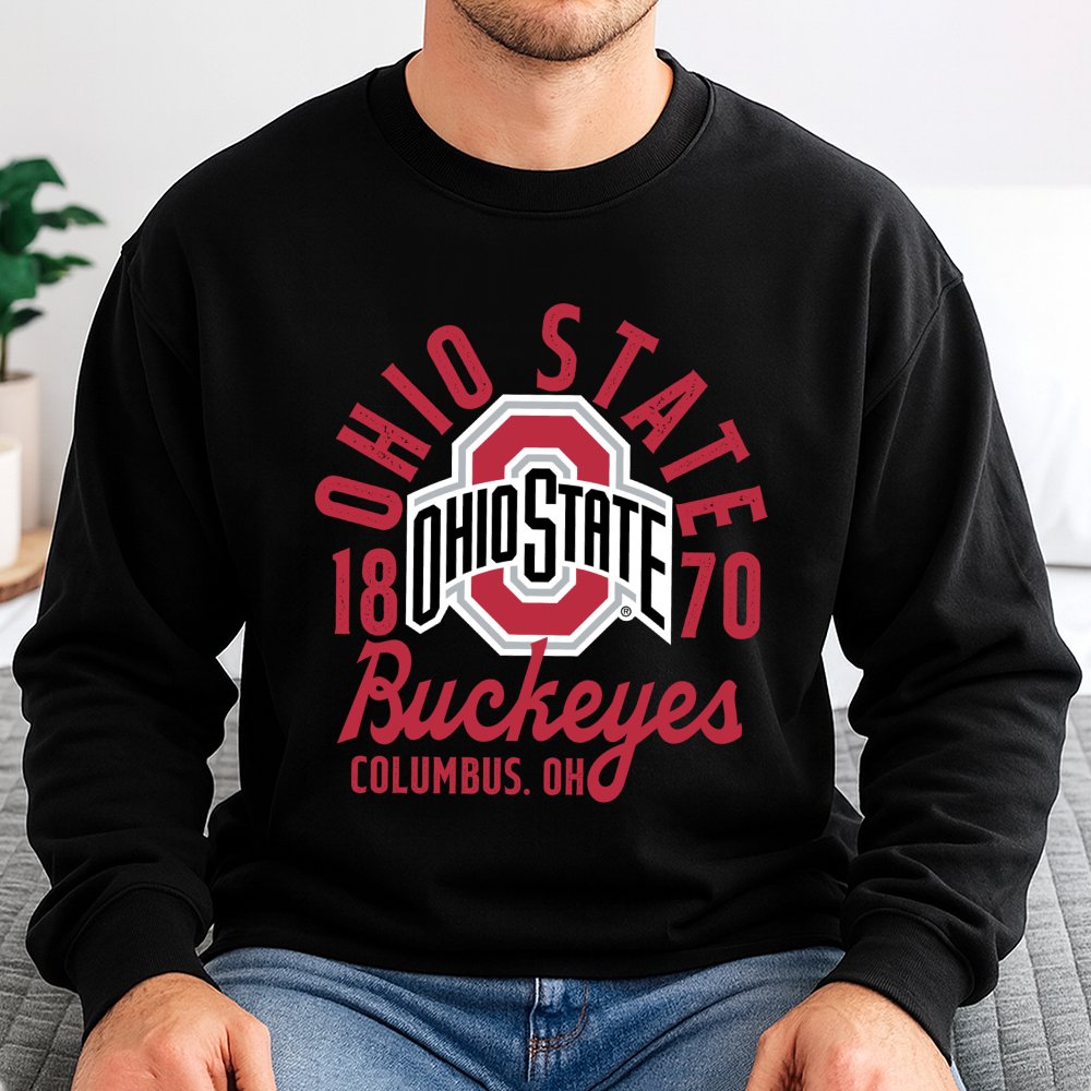 Ohio State Buckeyes Sweatshirt | Vintage Style College Football Graphic | Premium Cotton Blend | Gift For OSU Students Alumni