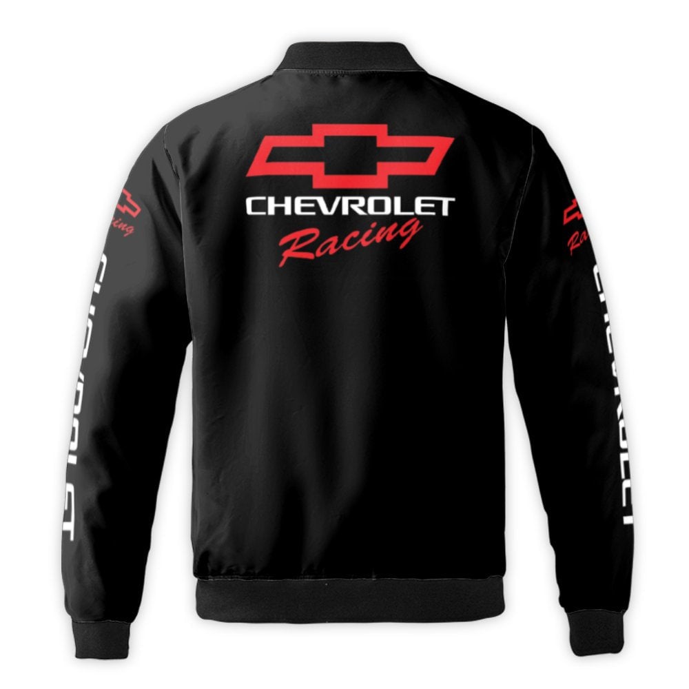 Chevrolet Racing Bomber Jacket | Iconic Bowtie Logo Streetwear | Durable Nylon Shell | Premium Gift for American Muscle Car E
