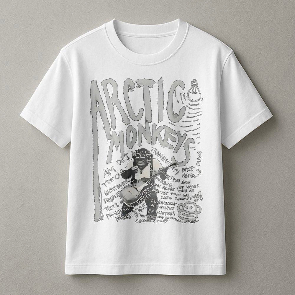 Arctic Monkeys Graphic T-Shirt | Retro Rock Band Album Art | Premium Cotton Music Merch | Indie Rock Fan Gift for Men and Wom