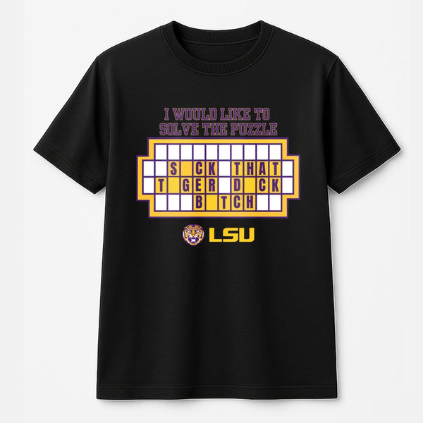 LSU Football Fan T-Shirt | Funny Word Puzzle Graphic Tee | Premium Cotton Unisex Apparel | Gift for Tigers Fans and College T