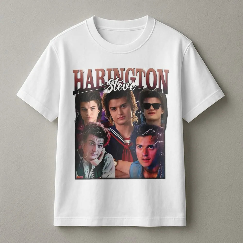 Steve Harrington Retro Bootleg T-Shirt | Stranger Things Aesthetic Graphic | Premium Cotton Unisex Tee | TV Show Fan Gift
