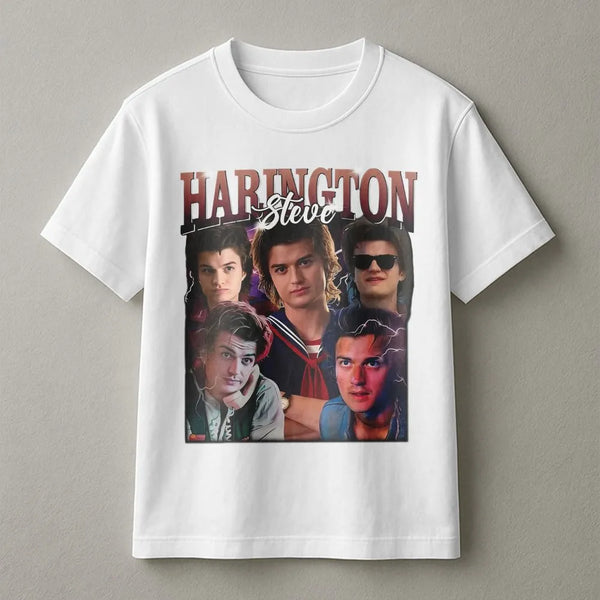 Steve Harrington Retro Bootleg T-Shirt | Stranger Things Aesthetic Graphic | Premium Cotton Unisex Tee | TV Show Fan Gift