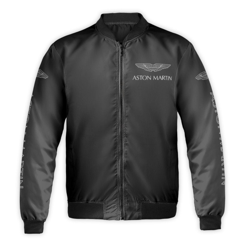 Luxury Car Bomber Jacket | Automotive Winged Logo Graphic | Premium Nylon Outerwear | Gift For British Car Enthusiasts