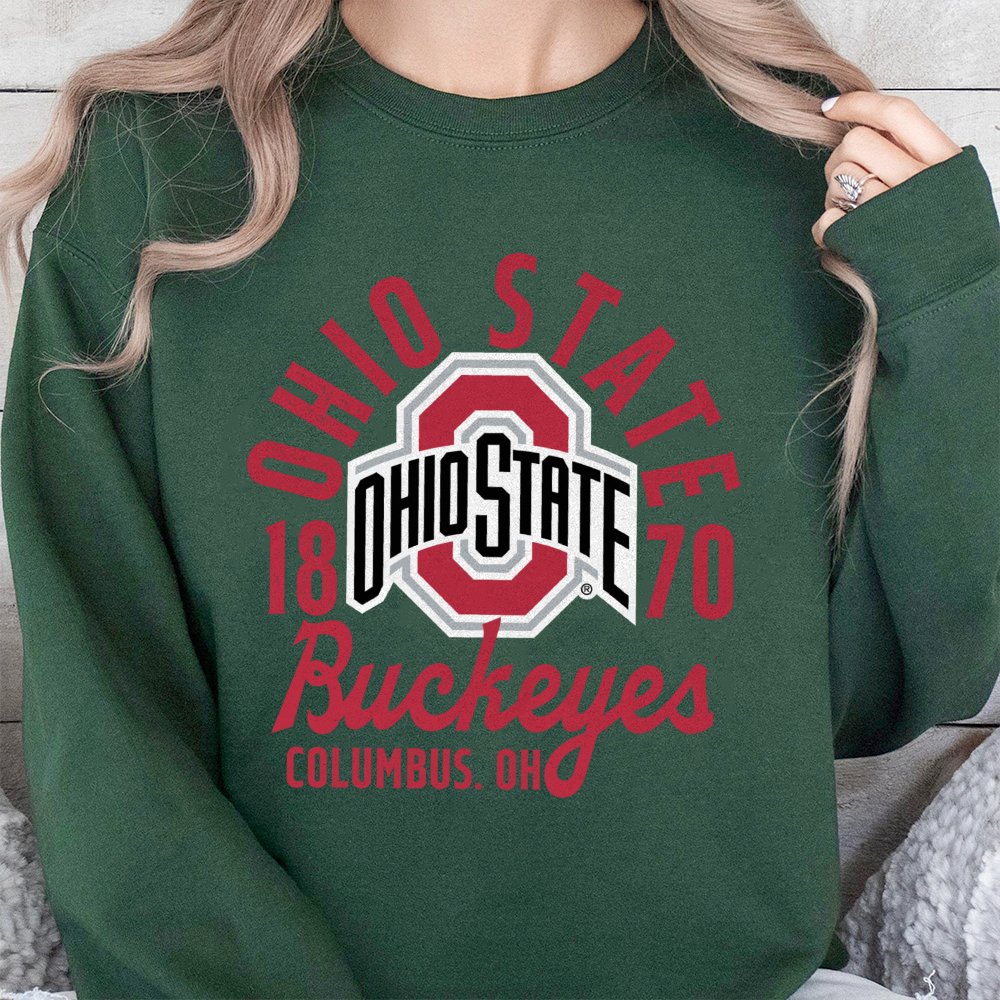 Ohio State Buckeyes Sweatshirt | Vintage Style College Football Graphic | Premium Cotton Blend | Gift For OSU Students Alumni